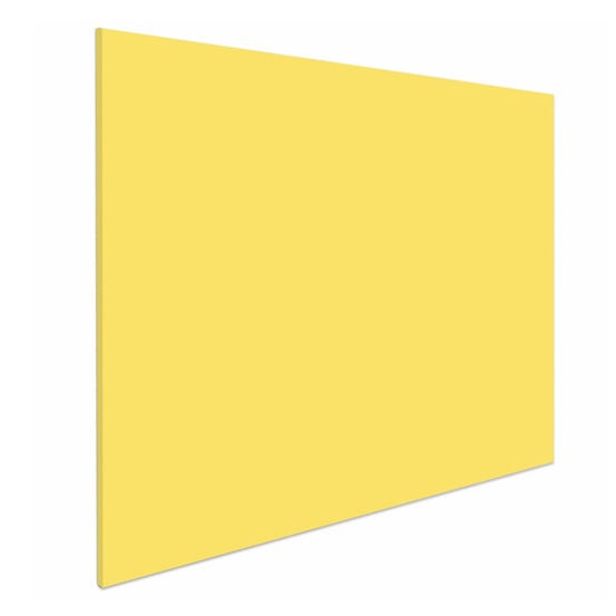 Tableau blanc sans cadre - 60x90 cm - jaune doux