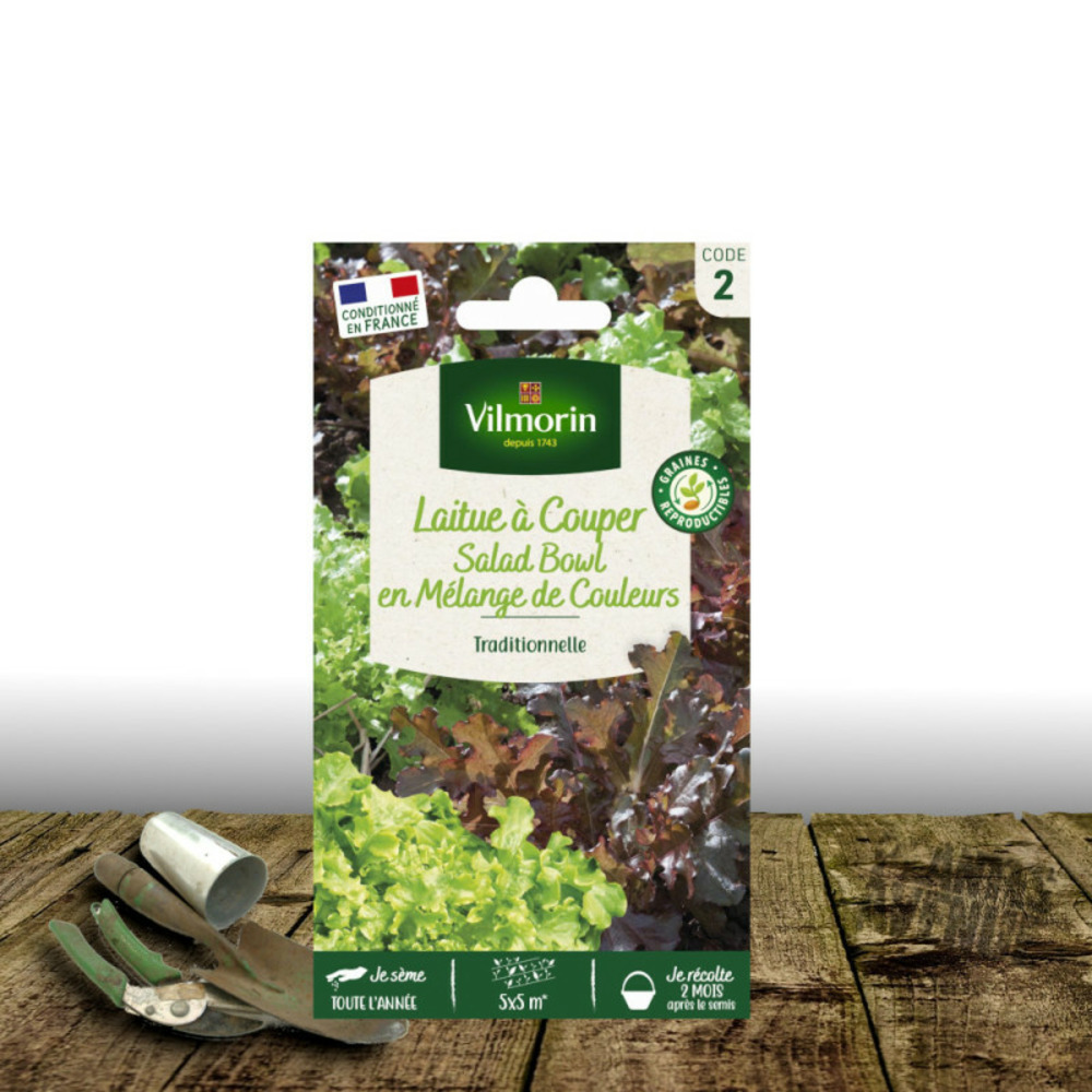 Graines de laitue à couper salad bowl en mélange - vilmorin sachet