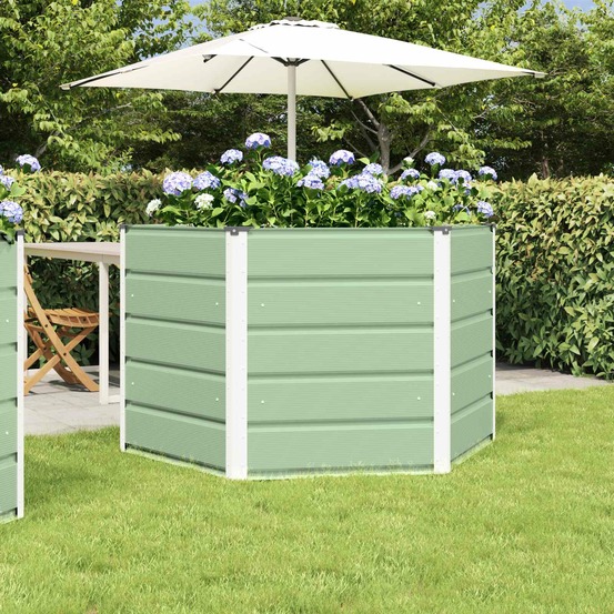 Jardinière vert pastel 129 x 129 x 75 cm acier