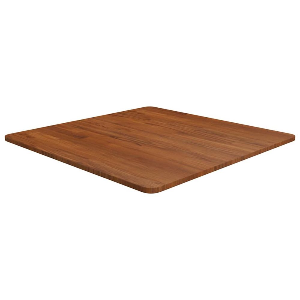 Dessus de table carré marron foncé70x70x1,5cm bois chêne traité
