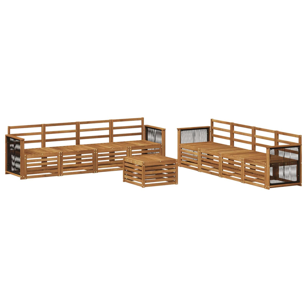 Ensembles de canapés 9 pcs bois d'acacia massif