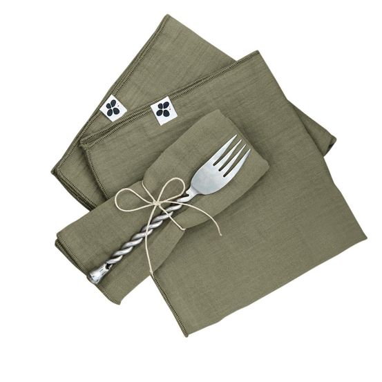 3 serviettes de table gaia