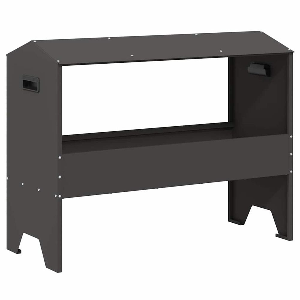 Trough d'alimentation pour le bétail noir 79 x 35 x 62 cm 15 kg