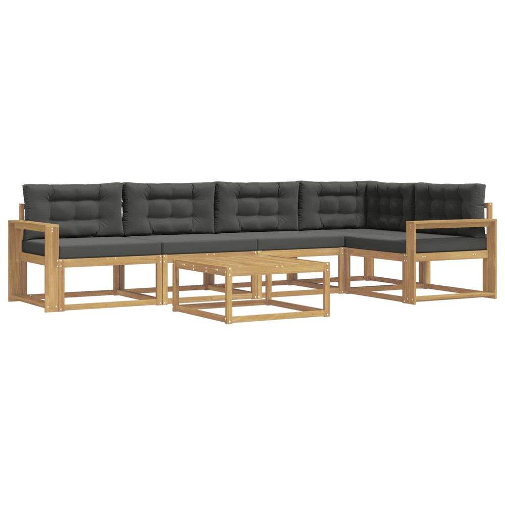 Ensemble de canapés d'extérieur 6 pc blanc et anthracite