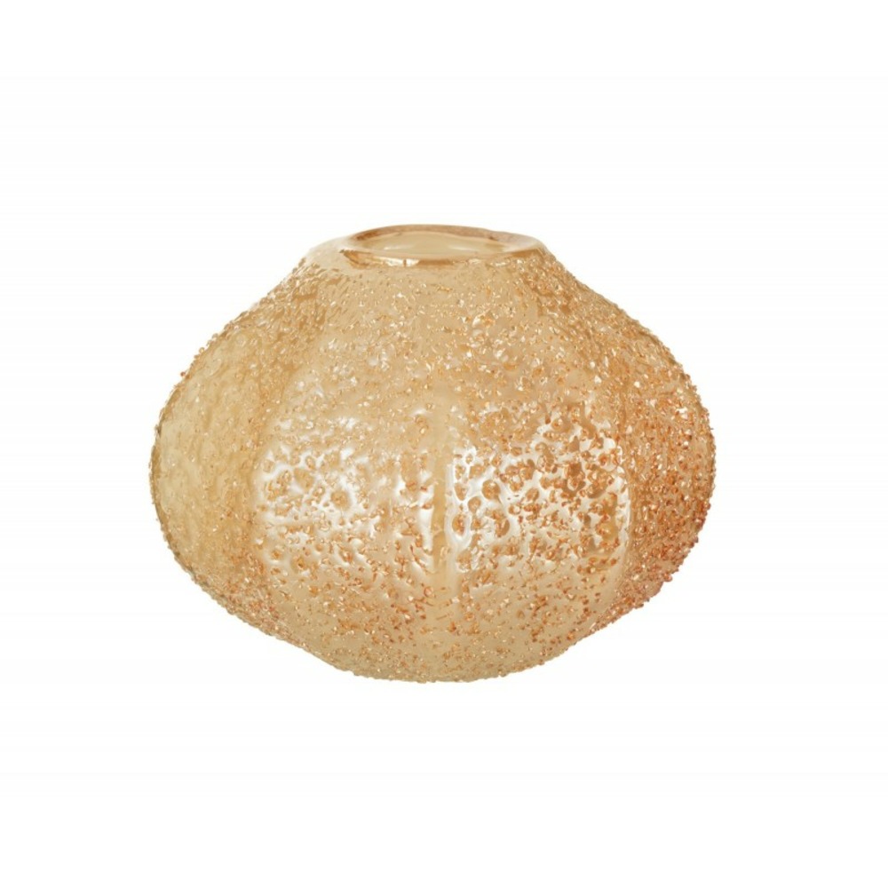 Vase en verre orange 18x18x14 cm