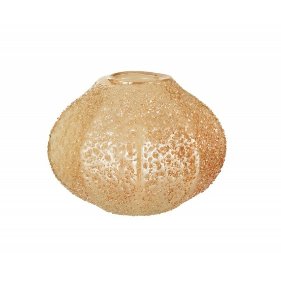 Vase en verre orange 18x18x14 cm