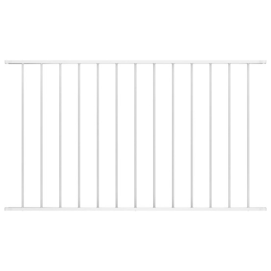 Panneau de clôture en acier thermolaqué 1,63 x 0,75 m blanc