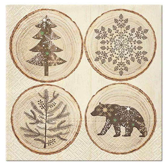 Lot de 20 serviettes en papier