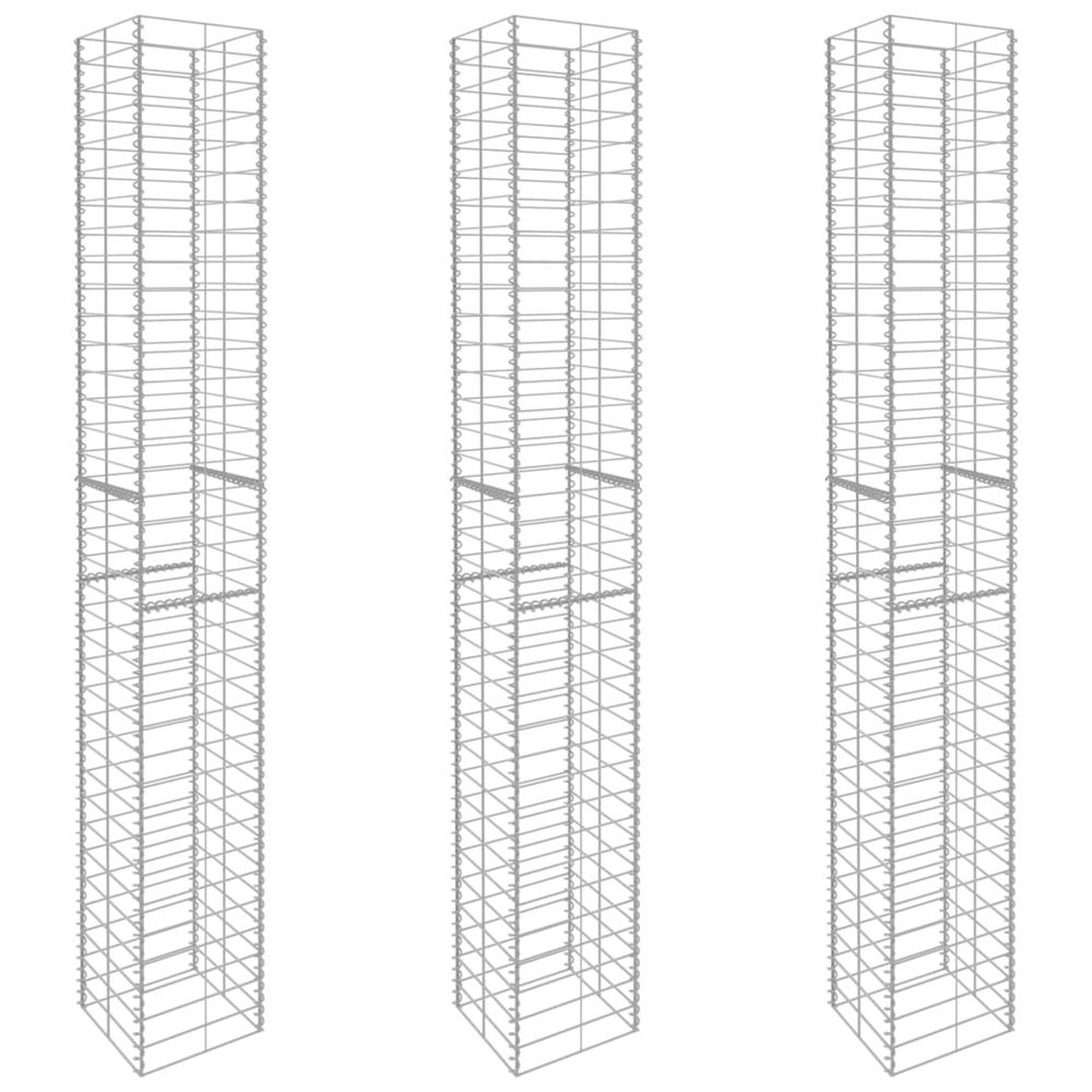 PANIERS DE GABION 3 PCS ACIER-(864975)
