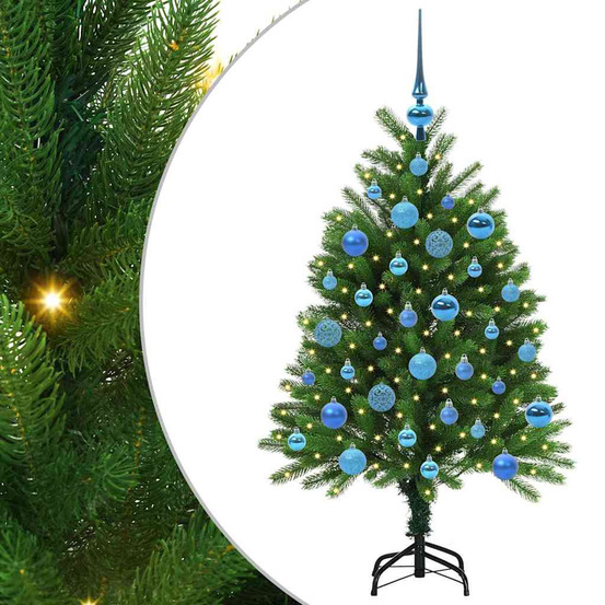 Sapin de noël avec 150 led avec support vert 120 cm pe