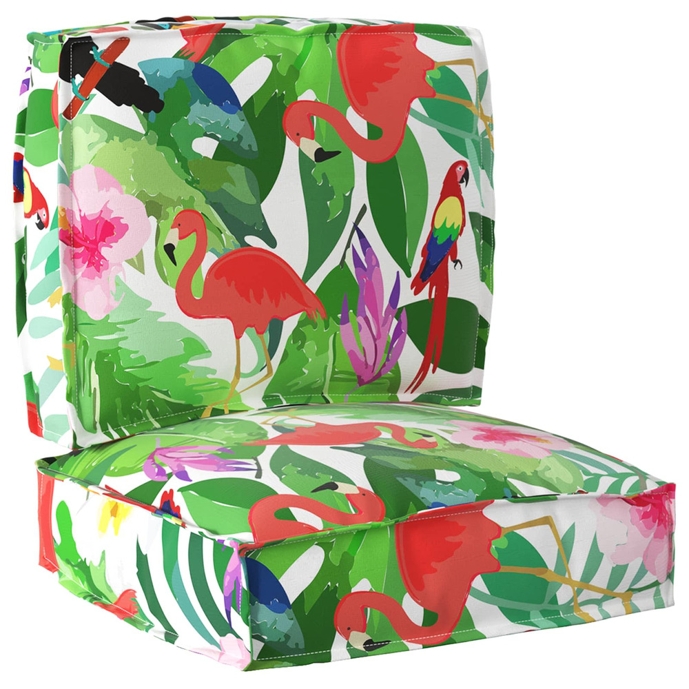 Set de coussins de palette 2 pcs jungle tropicale tissu oxford