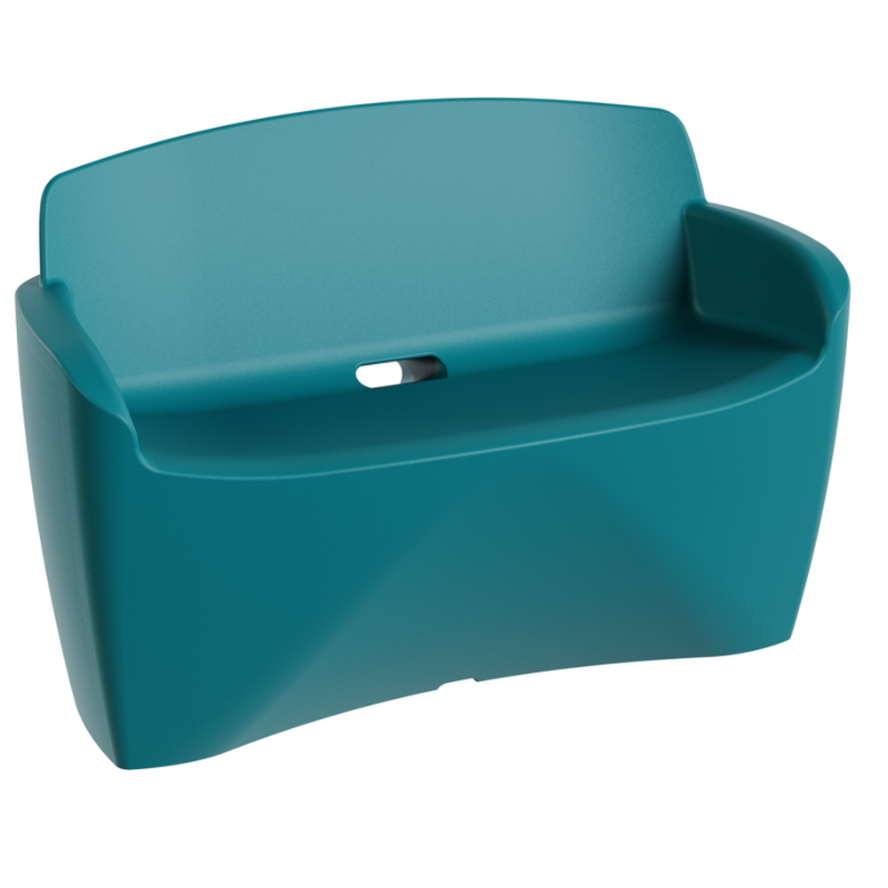 Banquette deux places neotwin bleu turquoise