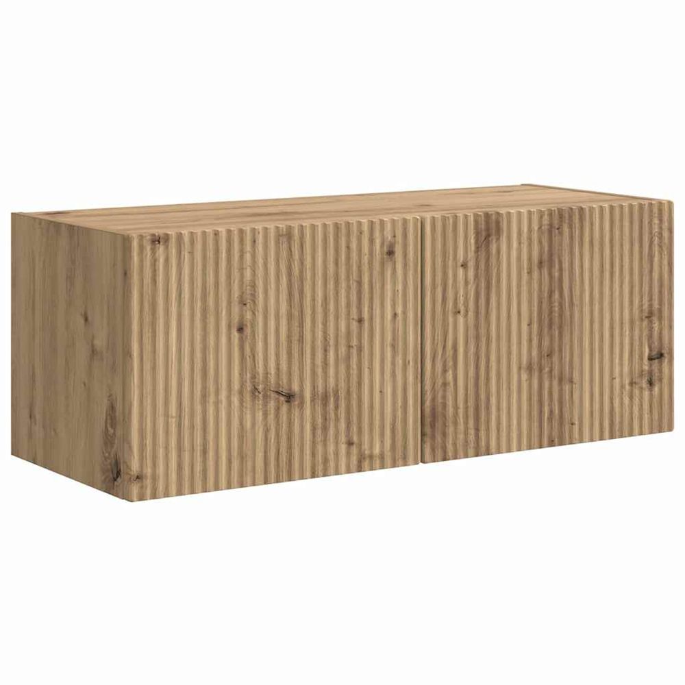 Meuble tv mural 78,5 x 30 x 29,5 cm chêne artisanal