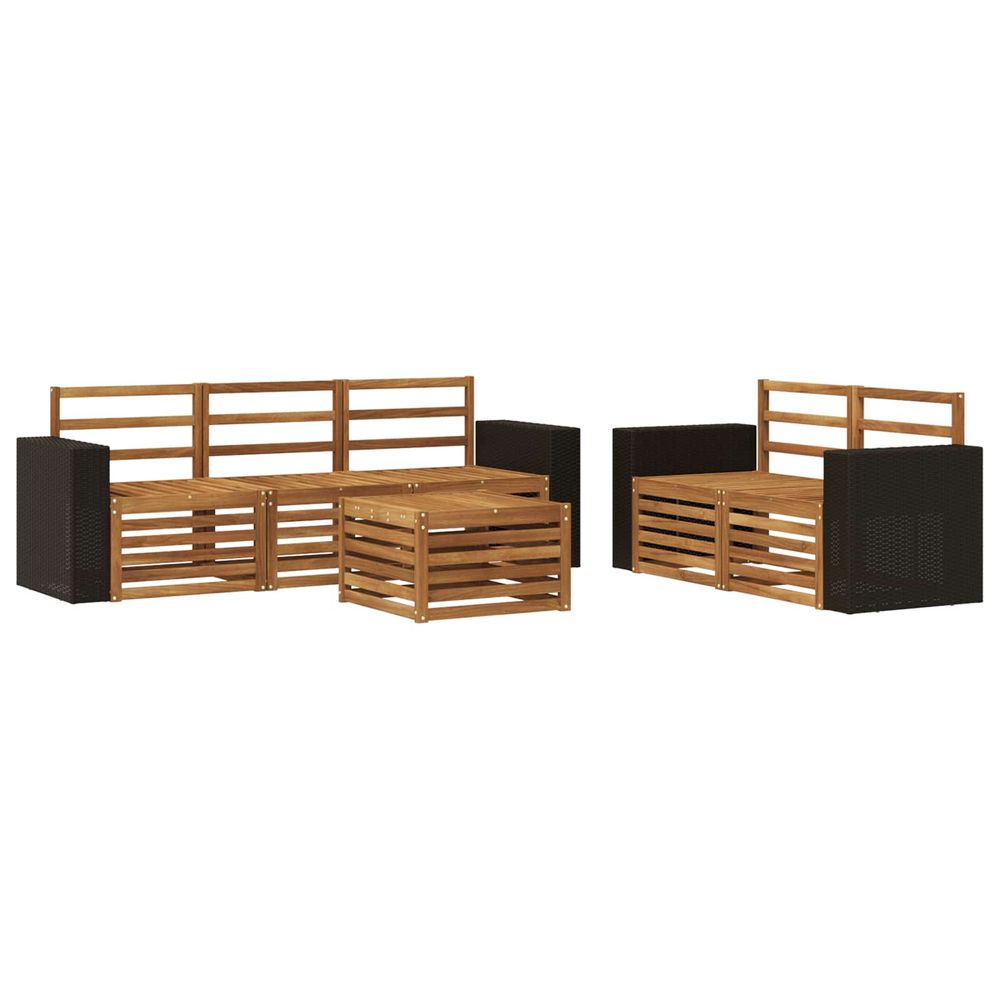 Ensemble de canapés d'extérieur 6 pc naturel