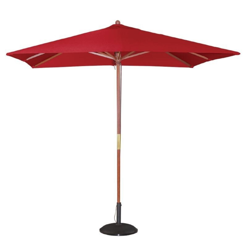 Parasol de terrasse professionnel carré à poulie rouge - bolero