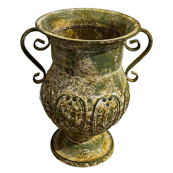 Vase jardin patiné 24x19x28cm