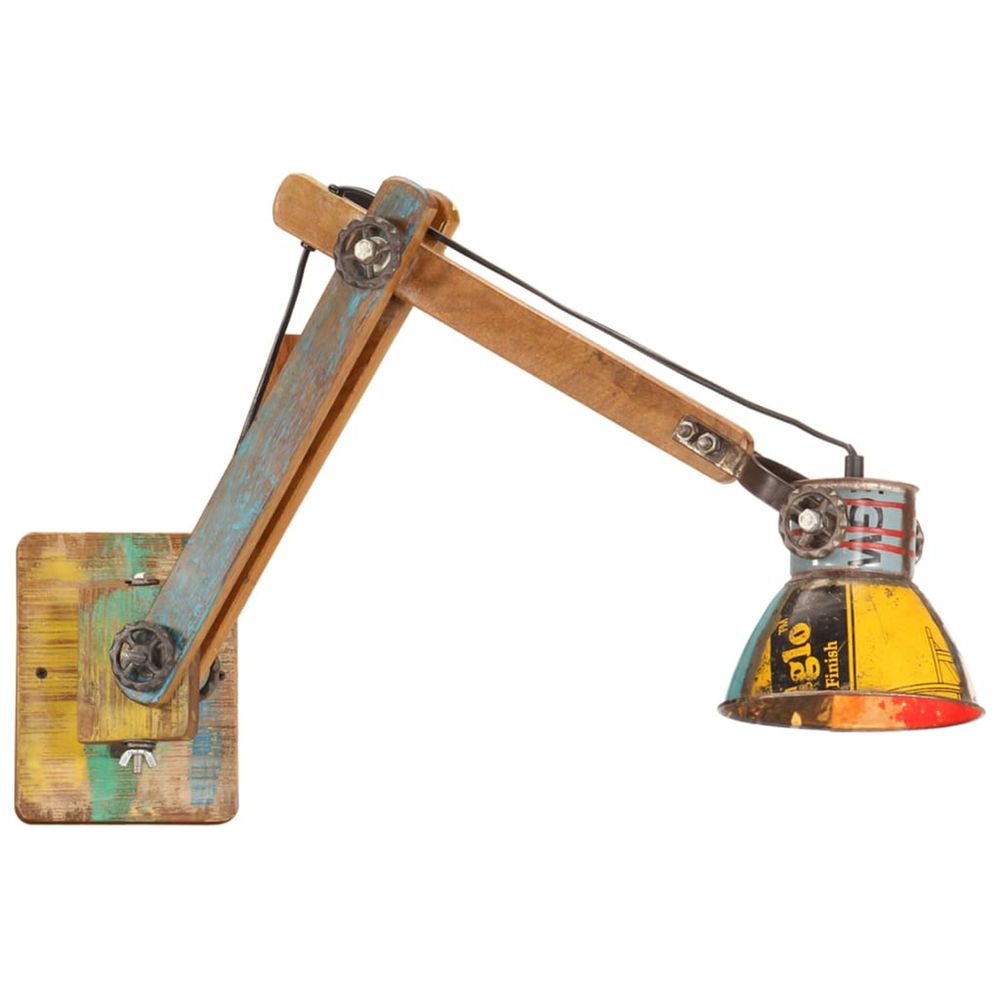 Applique style industriel multicolore ronde e27