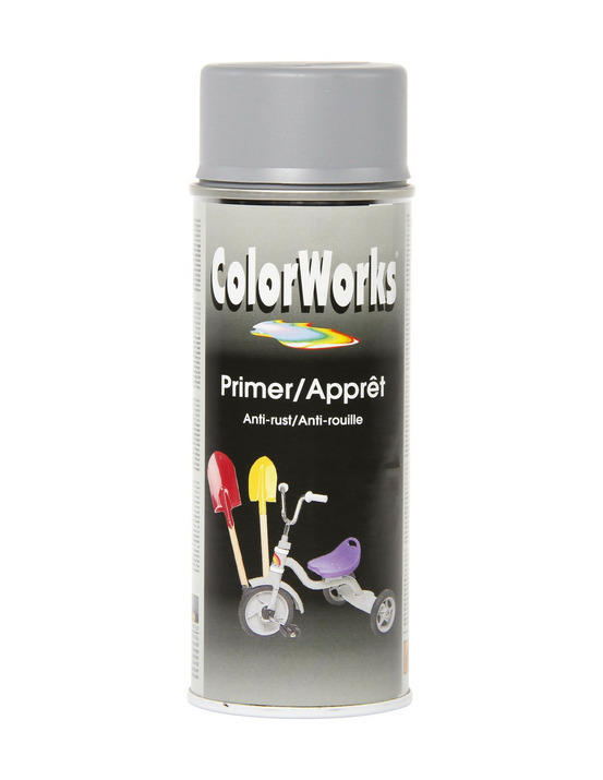 Apprêt gris aérosol 400ml préparation de surface rapide et uniforme - colorworks