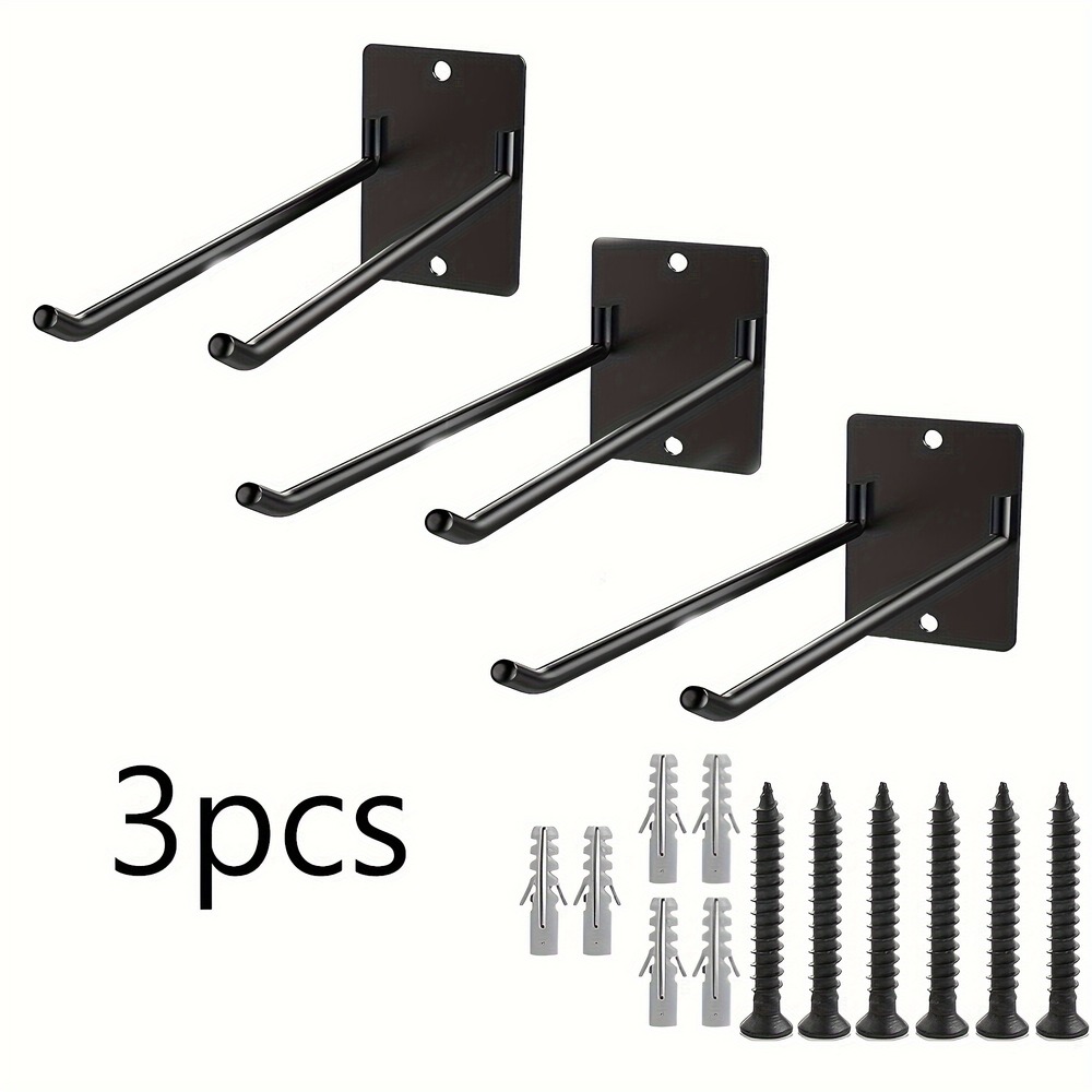 Supports pour outils de jardin - lot de 3 crochets de rangement mural en métal pour garage, 9,84 pouces