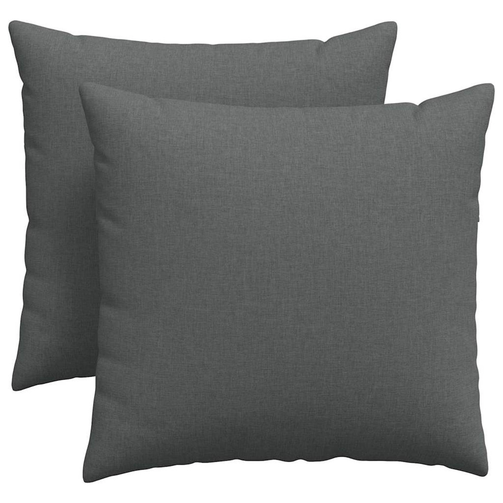 Coussins de canapé 2 pcs gris foncé 45 x 45 cm tissu