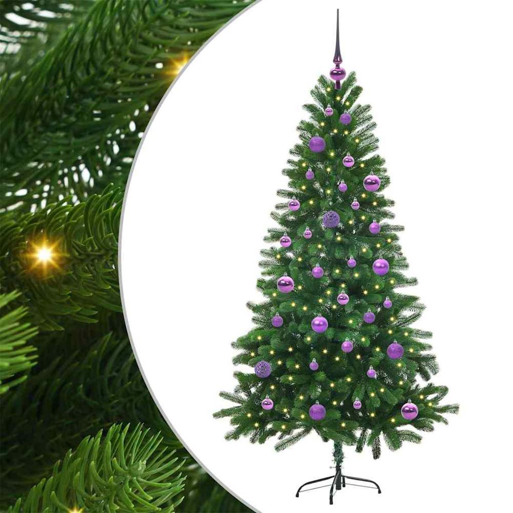 Sapin de noël avec 150 led avec support vert 150 cm pe