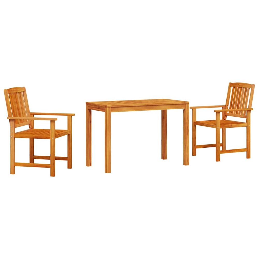 Ensemble de salle à manger pour jardin 3 pc marron