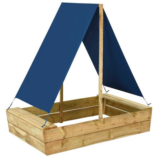Bac à sable avec toit 80x60x97,5 cm bois de pin imprégné