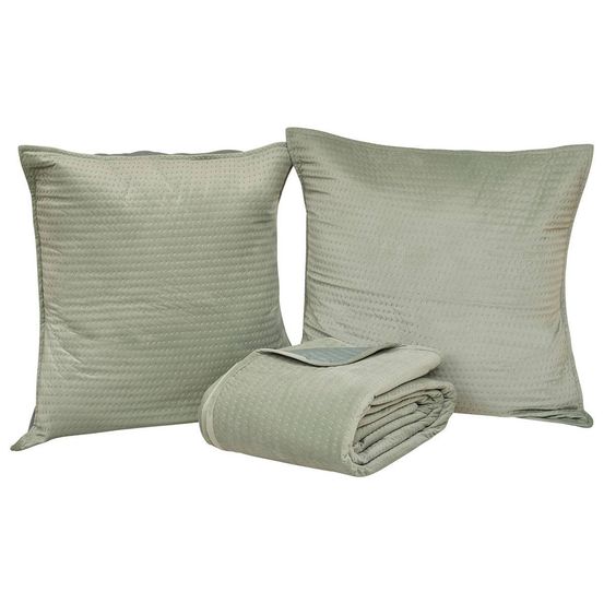 Dessus de lit lilou vert céladon 260x240cm
