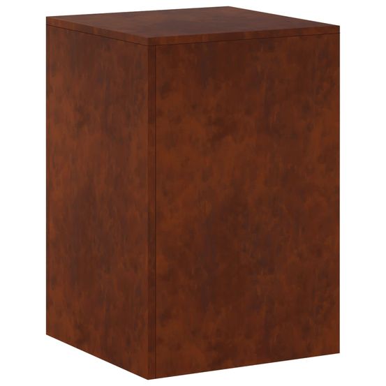 Support de plante rouillé 40 x 40 x 60 cm acier patiné