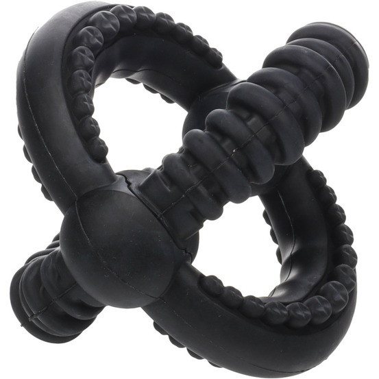 Jouet gladiator cross balle noir 16.5 cm pour chien