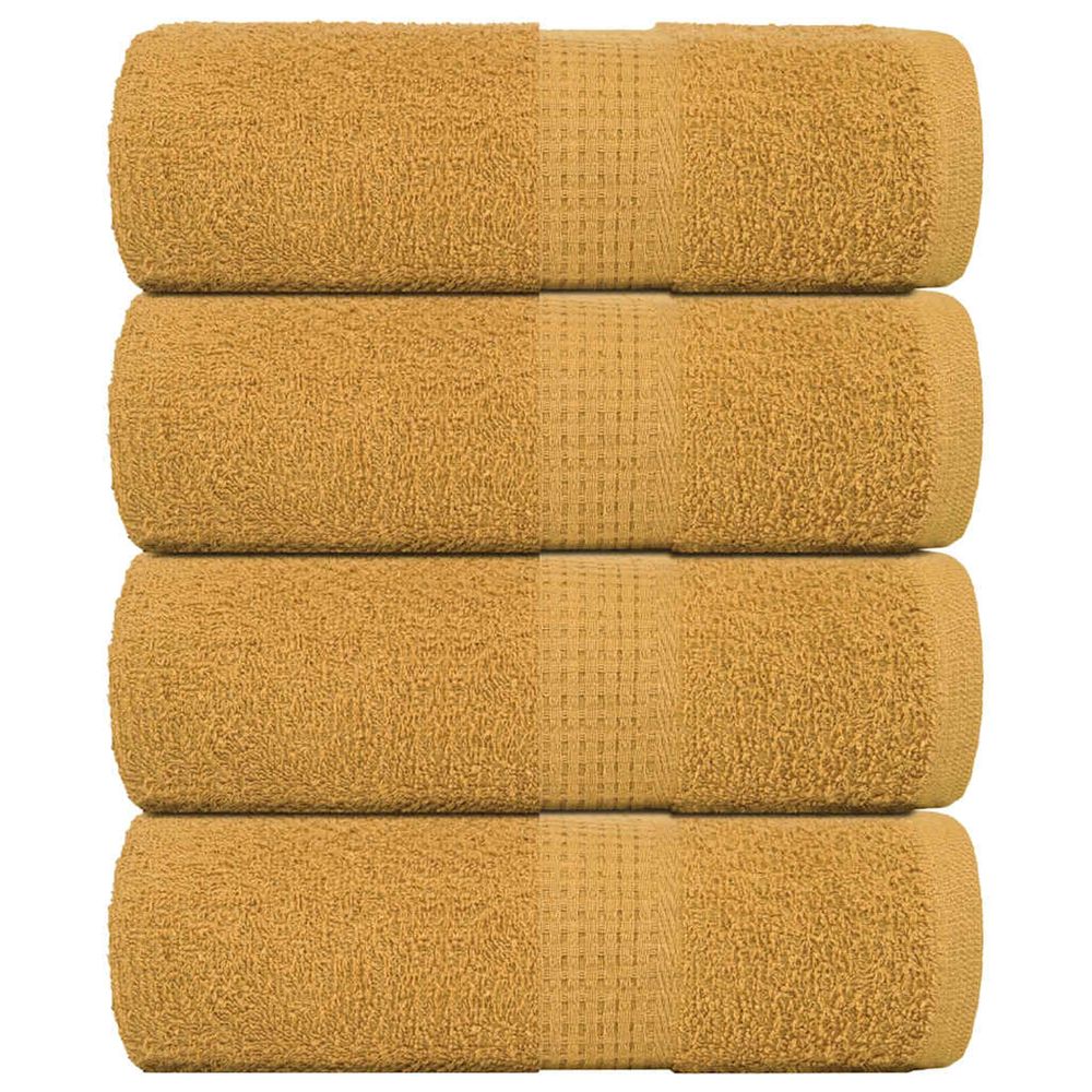 Serviettes de toilette frogn 4 pièces or 30x30 cm 360 g/m²