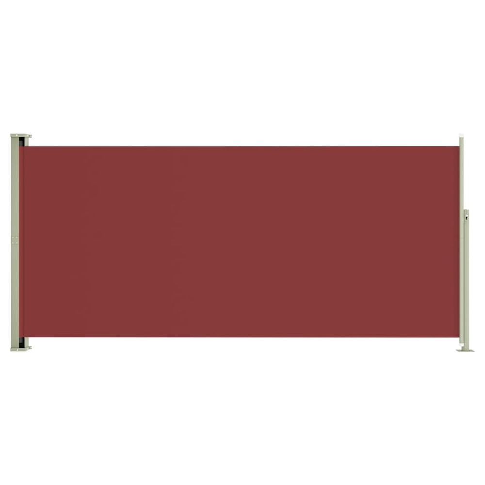 Auvent latéral rétractable de patio 140x300 cm rouge