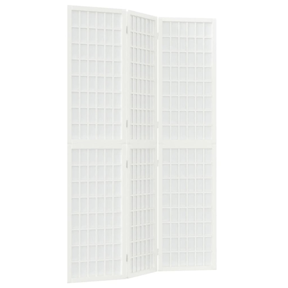 Cloison de séparation pliable 3 panneaux 120x170 cm blanc
