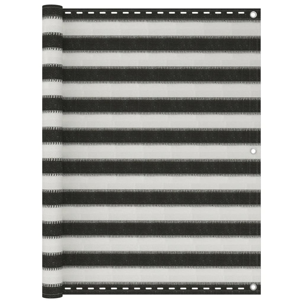 Écran de balcon brise pare vue protection confidentialité pehd 120 x 300 cm anthracite et blanc