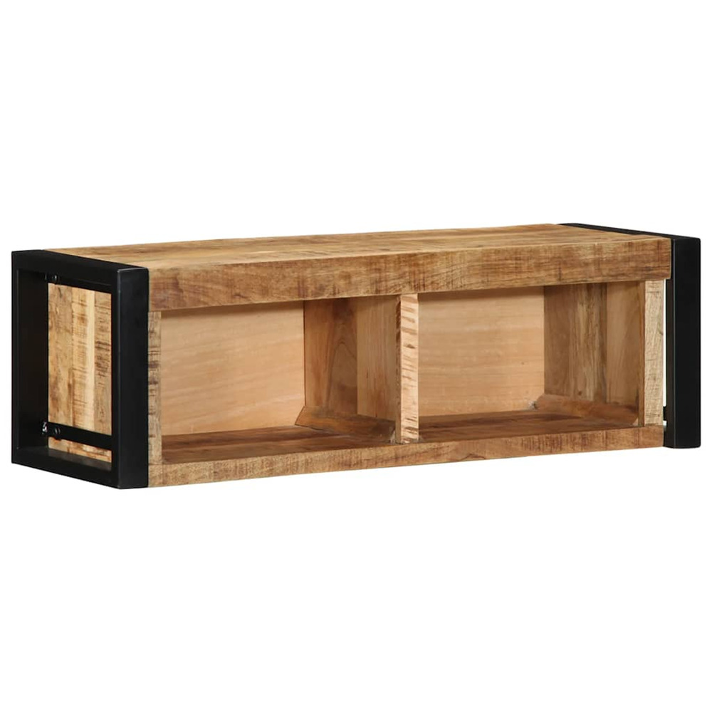 Meuble tv 80x30x25 cm bois massif de manguier brut