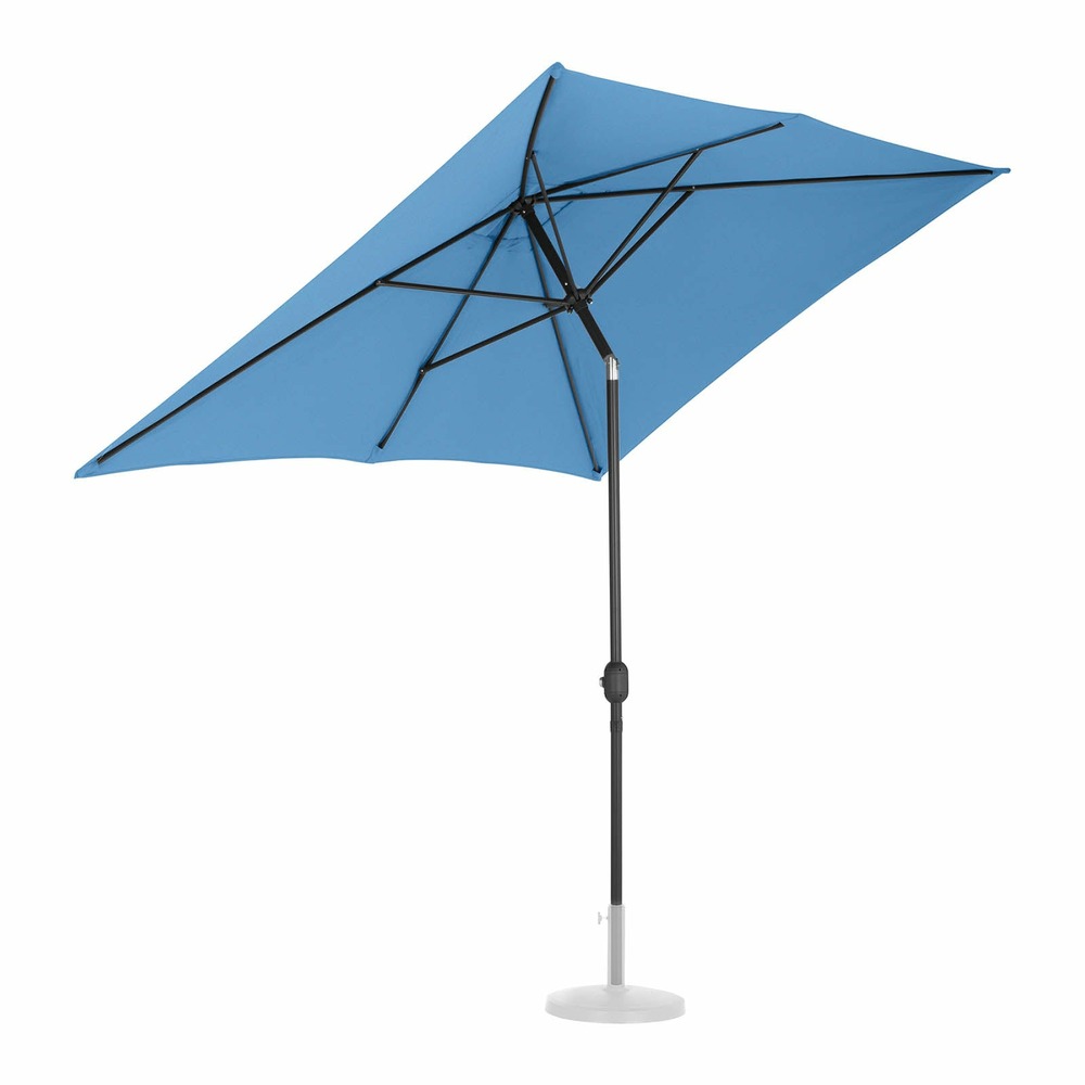 Grand parasol de jardin rectangulaire 200 x 300 cm inclinable bleu