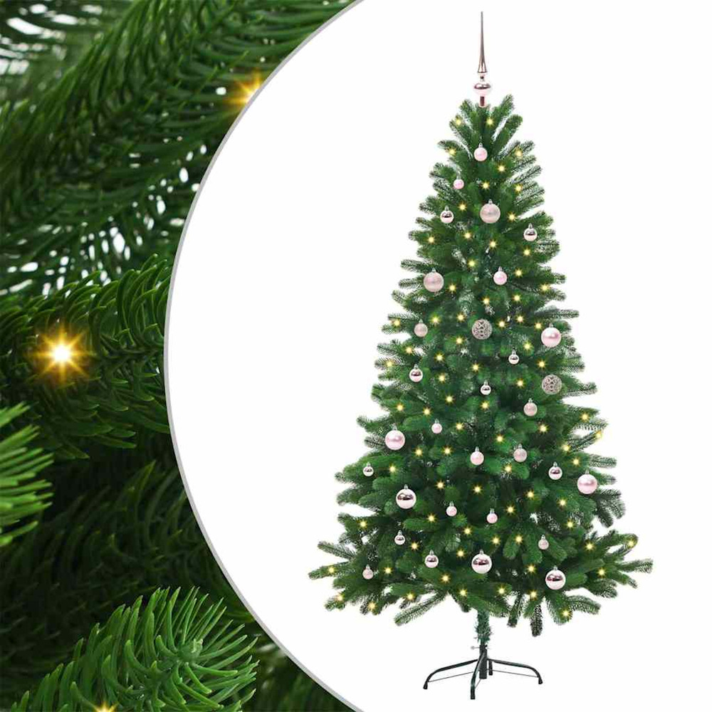Sapin de noël avec 150 led avec support vert 150 cm pe