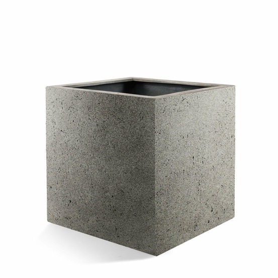 Pot cube gris 40 cm