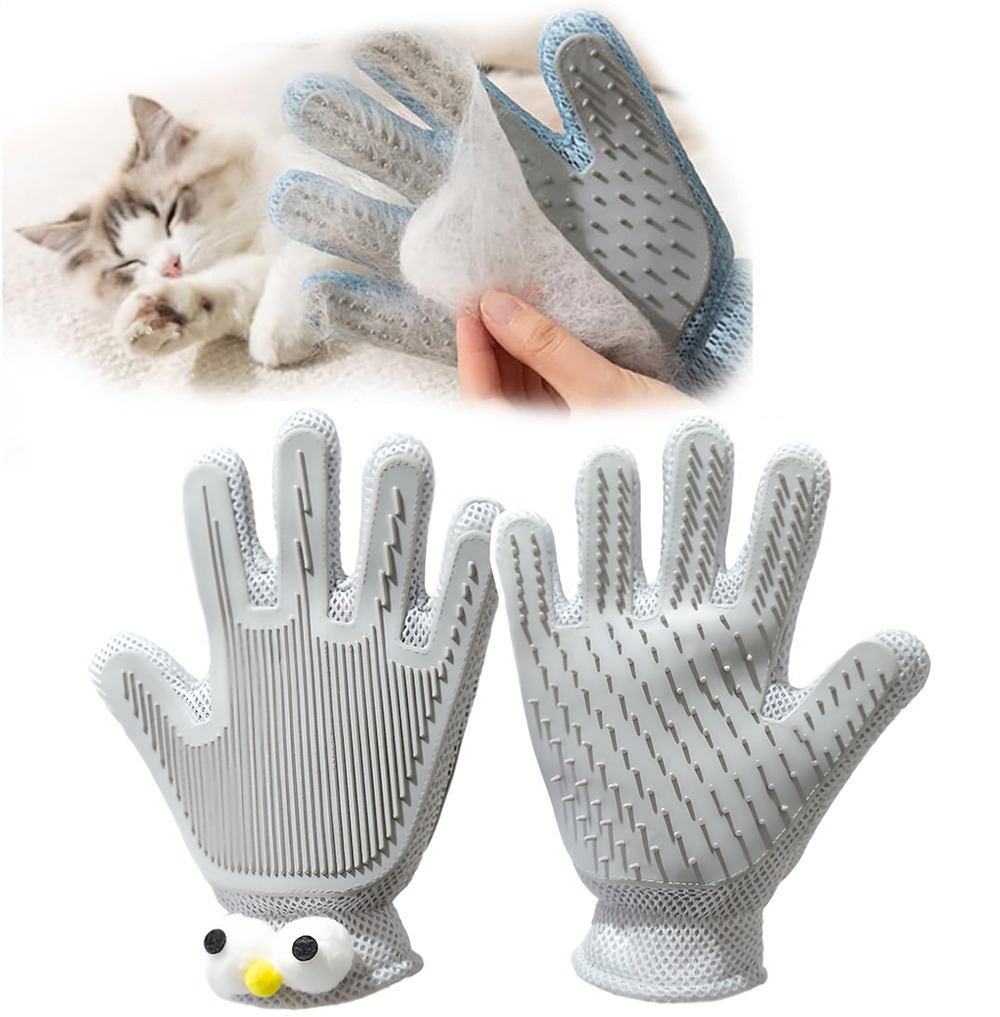 Gant de toilettage 2 en 1 pour chiens et chats