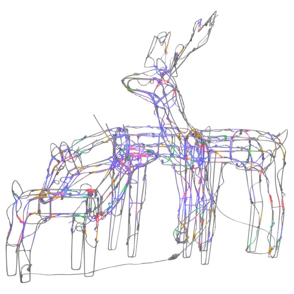 Cordon lumineux de noël 3 pcs rennes 229 led