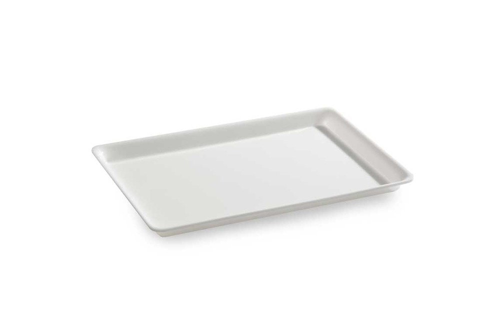 Plat en plexiglas à pâté blanc 295x195x17mm - matériel chr pro