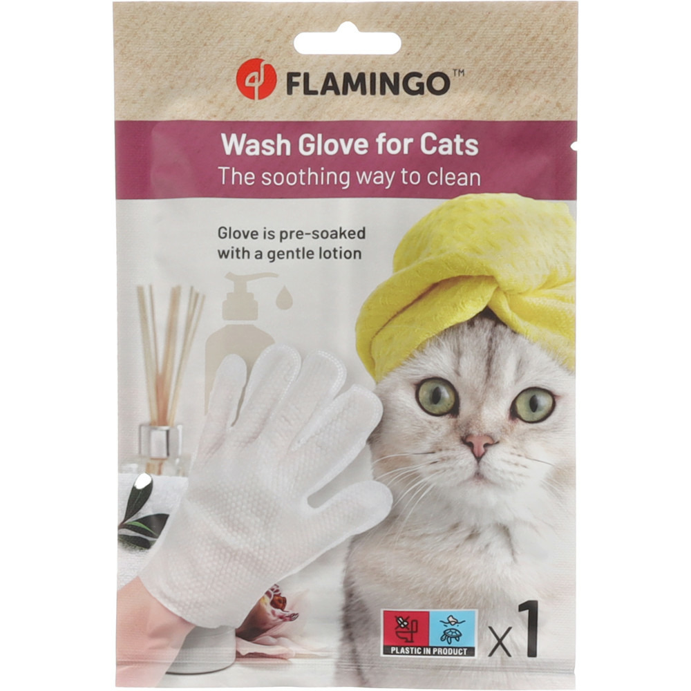 Gant de toilette propy imbibé pour chat