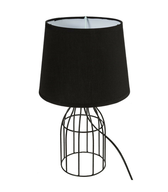 Lampe à poser en métal filaire noir h 35 cm