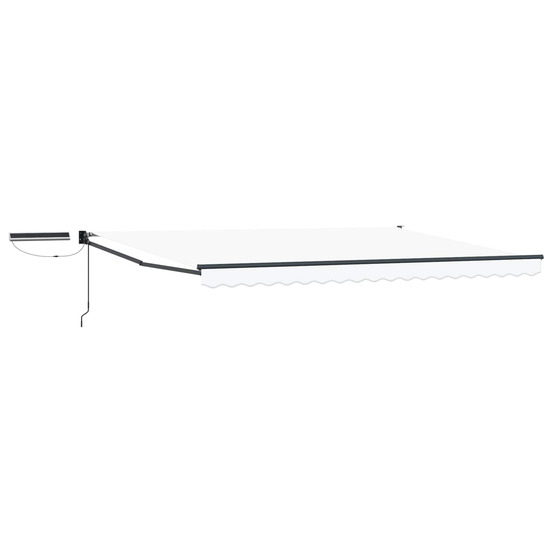 Auvent rétractable électrique blanc et anthracite 4 × 3 m