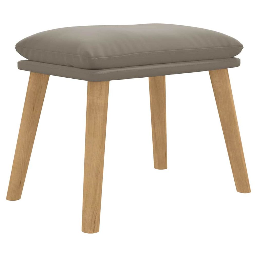 Repose-pied gris clair 45x29,5x35 cm velours