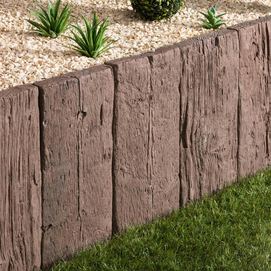 Palis béton effet bois marron 67x22x4,5 cm (à l'unité) - ro'ma nature