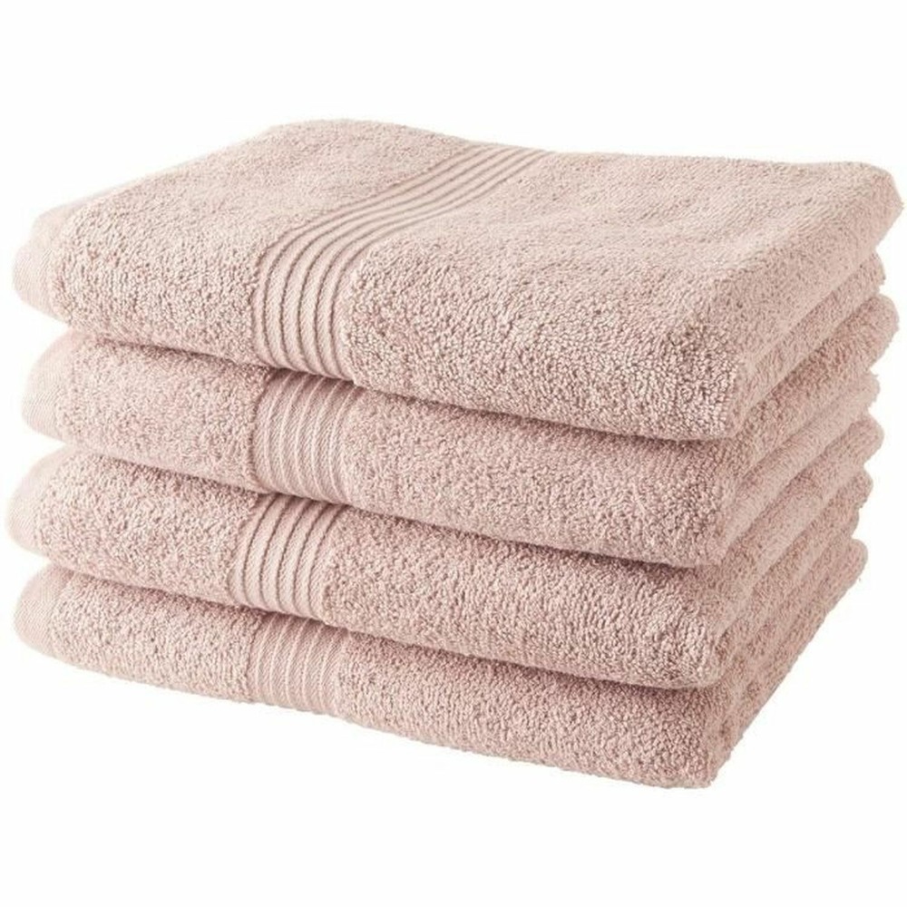 4 serviettes de bain50 x 100 cm - rose des sables