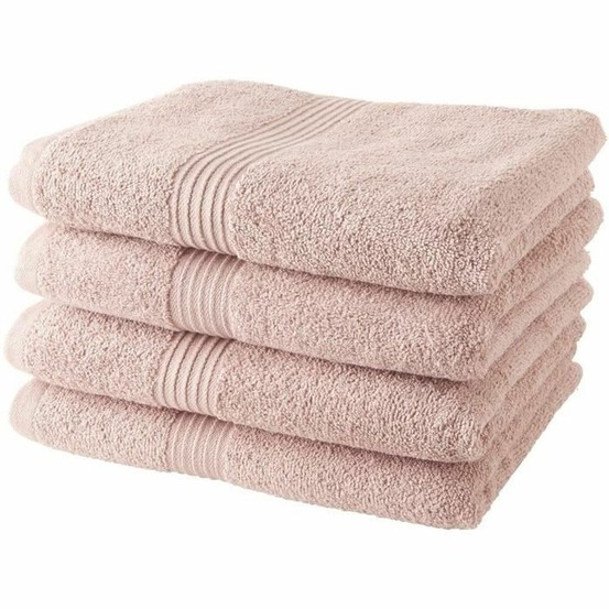 4 serviettes de bain50 x 100 cm - rose des sables