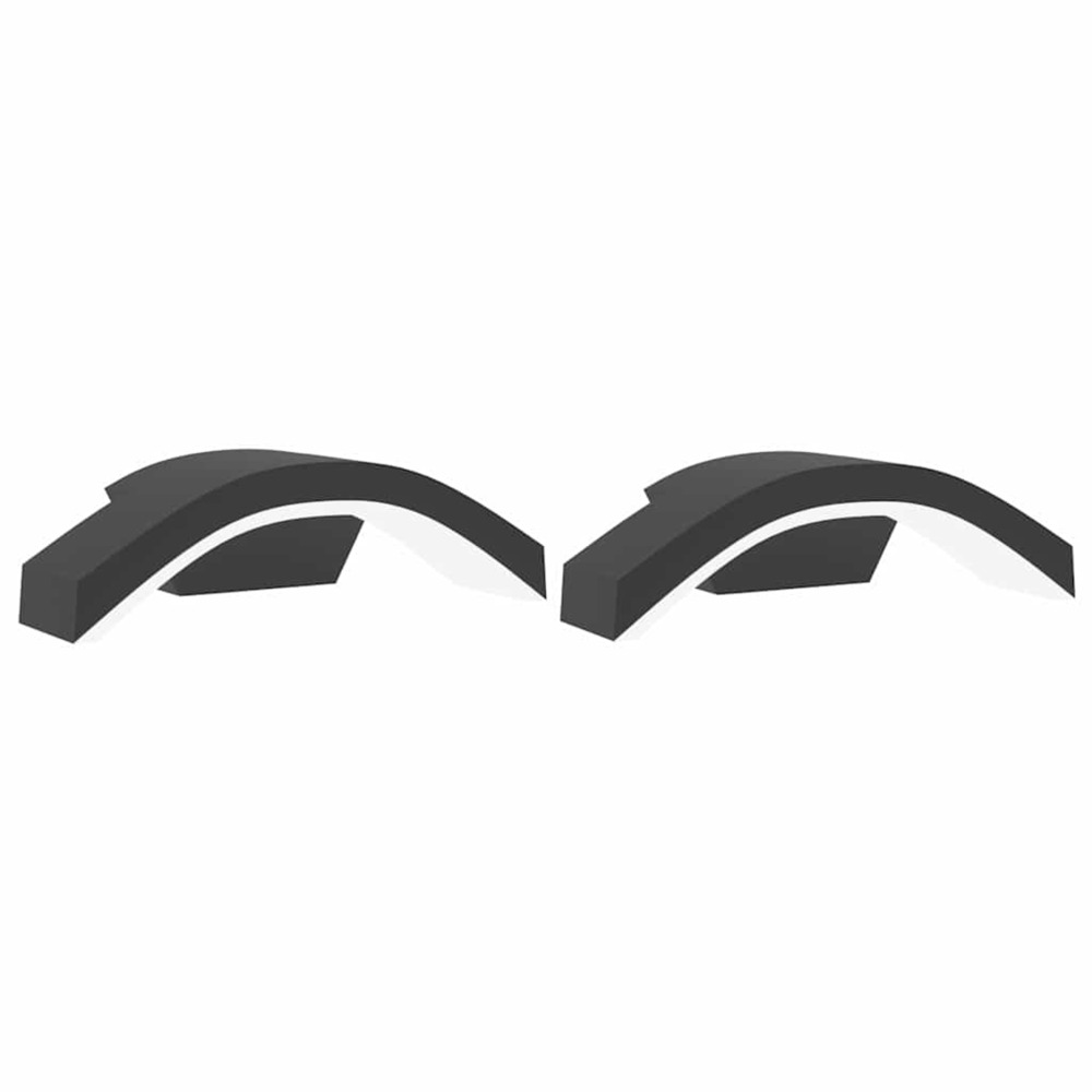 Appliques murales led d'extérieur 2 pcs noir