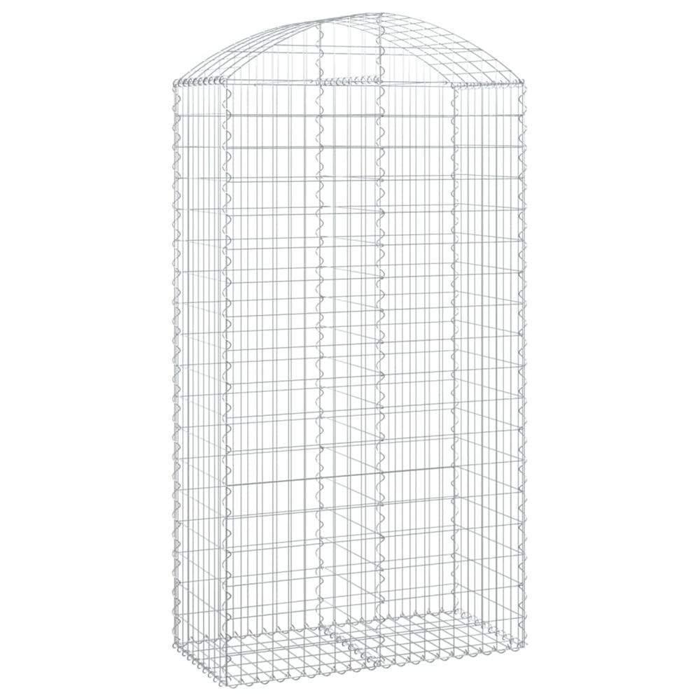 Panier de gabions arqué 100x50x180/200 cm fer galvanisé